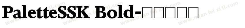 PaletteSSK Bold字体转换